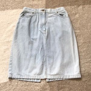 Jones Jeans 100% Cotton Skirt Light Blue Size 6